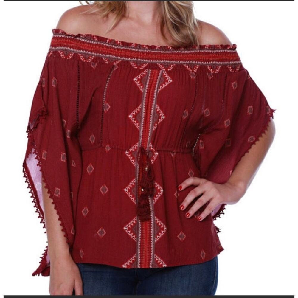 C+J off shoulder kaftan top medium